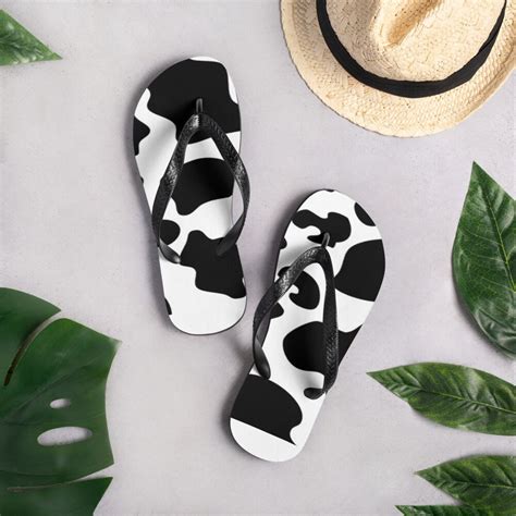 paw print flip flops|cow print flip flops.